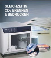 Epson PP-100 gleichzeitig CDs brennen und bedrucken - STILLLEGUNGSPRÄMIEN SONDERAKTION